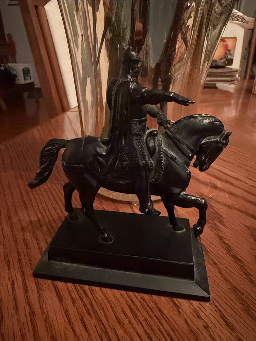 Vintage Cast iron Equestrian Statuette Of Grand Prince Yuri Dolgorukiy USSR